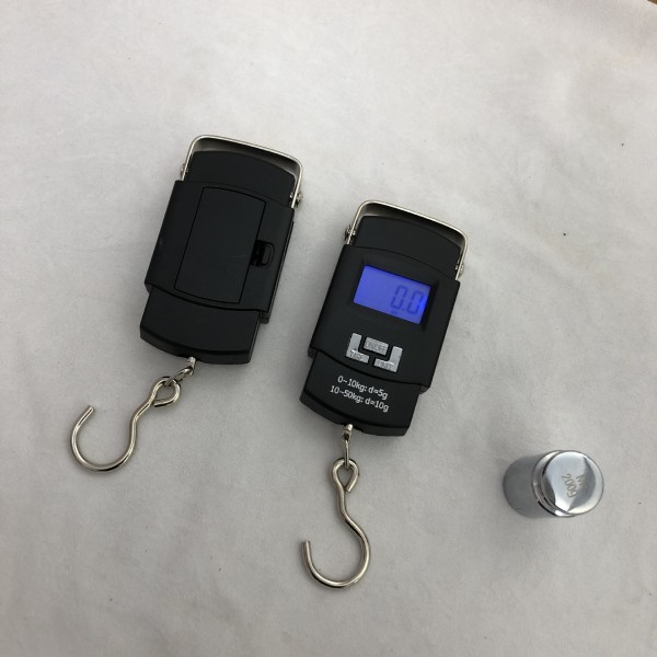 Bagagevåg, digital elektronisk postfiskevåg, bärbar digital resväska med LCD-display för hem utomhusresor, 10g~50kg