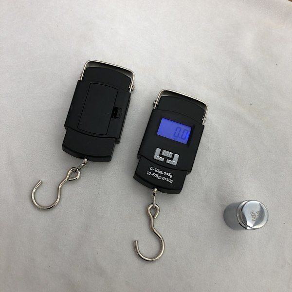 Bagagevægt, Digital Elektronisk Postfiskevægt, Bærbar Digital Rejsevægt med LCD-display til Hjem Udendørs Rejser, 10g~50kg