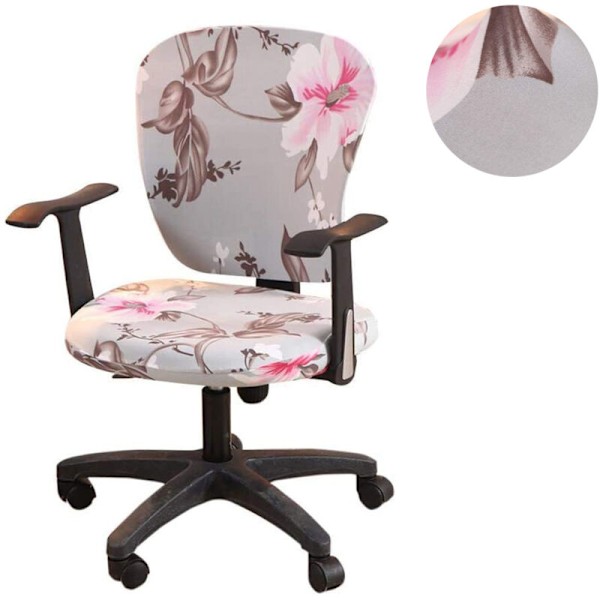 Datamaskin skrivebordsstol trekk, Vaskbare Polyester Vaskbare Svingbare Stol Trekk kun Stol Trekk (Stil 3)