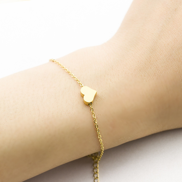 Gyldent Hjerte Armbånd