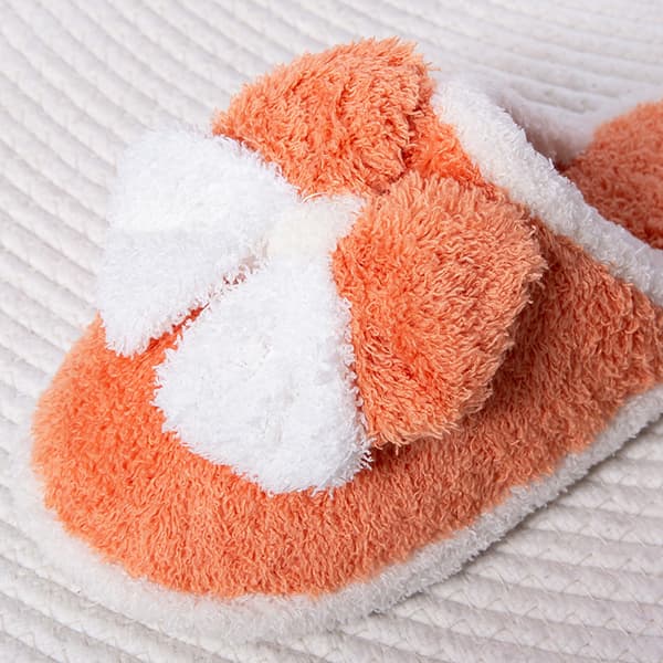 Bue bomuldsslippers til kvinder vinter indendørs plys slippers (1 par)