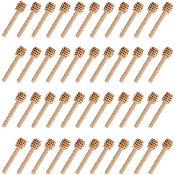100 stk. 8 cm mini træ honningskeer honningpind omrøringsstang