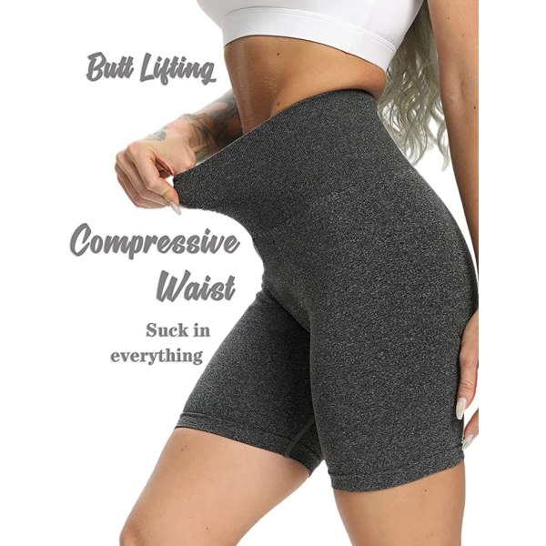 Kvinners rumpe løftende shorts høy midje trening biker shorts crimping booty yoga shorts fitness leggings (lilla)