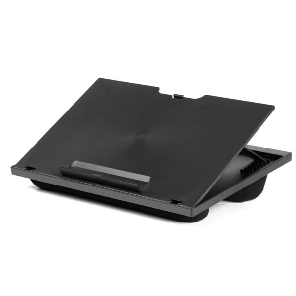 Bærbar computer stand - PC-bakke 37,6 x 28 x 5,8 cm med pude og 8 justerbare højde niveauer - Bord seng sofa skrivebord