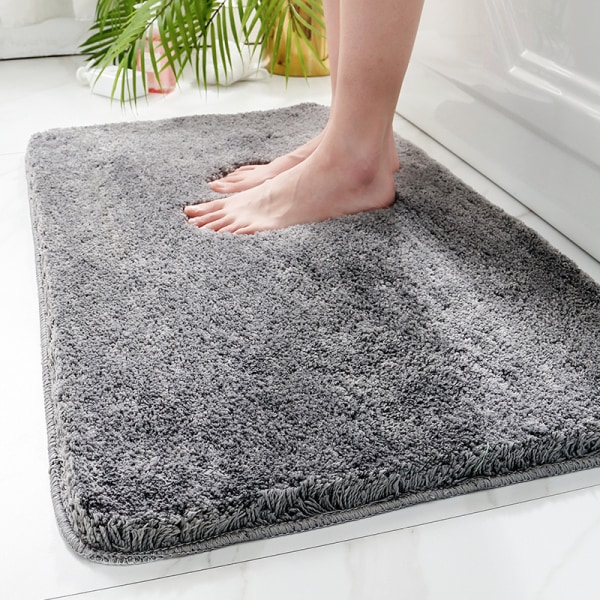 Lava Gray Bath Mat - 50*80cm - to create a Bath Mat Set - Non-slip, Absorbent and Soft