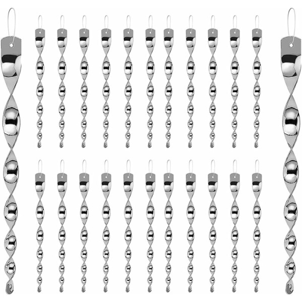 24 stk. reflekterende fuglestænger, 12 tommer fugleafskrækkende enhed, fugleskræmmere, vindspiralstyring fugleafskrækkende til haven
