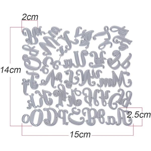 Alfabetet Stansing Dies Bokstav Stansing Utskjæringer Scrapbooking Stansing Dies Stansing Stenciler Scrapbook Bryllup Håndverk DIY Dekorasjon Papirkort