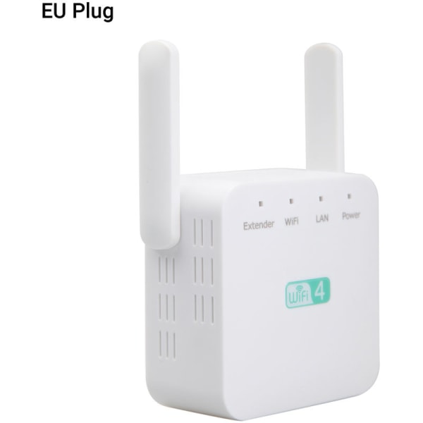 Trådløs Wifi Repeater Internett Signal Enhancer Amplifier Booster Wifi Range Extender med to eksterne nettverk 300 Mbps bred kompatibilitet EU-plugg