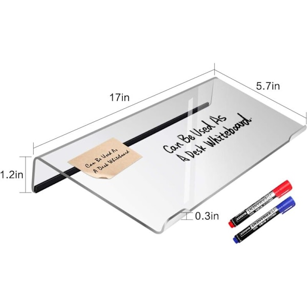 Computer tastaturholder - Transparent akryl tastaturbakke med elastik, akryl tastaturløfter (støtte) for nem ergonomisk adgang (EMP
