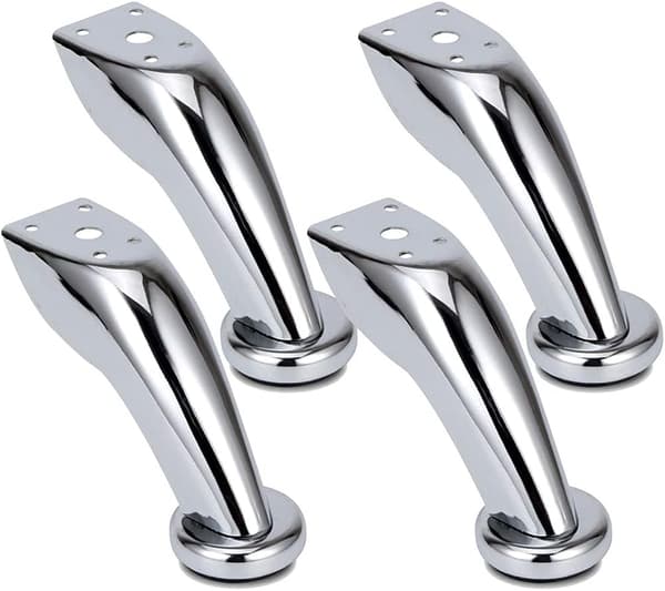4 stk møbelben, tykke rustfrie stålsofaben, kromben, møbelskap seng sofa ben, for sofaer, stoler, krakker, skap