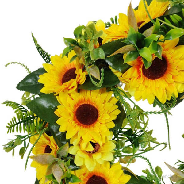 45 cm konstgjord krans med konstgjorda blommor för entré