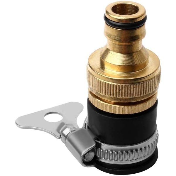 Rund Krankontakt, 1/2'' till 3/4'' Diameter Mässingsslangkopplingar Universal Trädgårdsslangkranadapter