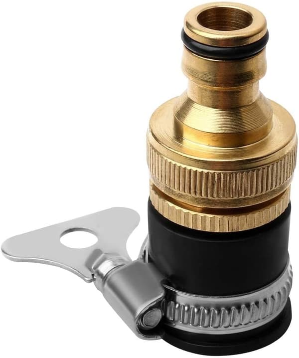 Rund krankoppling, 1/2'' till 3/4'' diameter mässingslangkopplingar Universal trädgårdsslang kranadapter