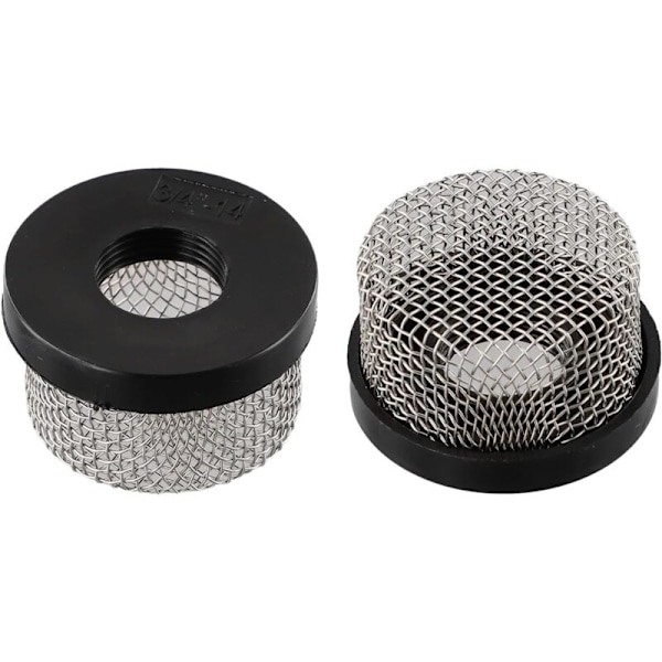 2-pak Mesh Beluftningsfilter, Rustfrit Stål 14 Hungevind, Industrielt Inline Filter til Akvariepumpe