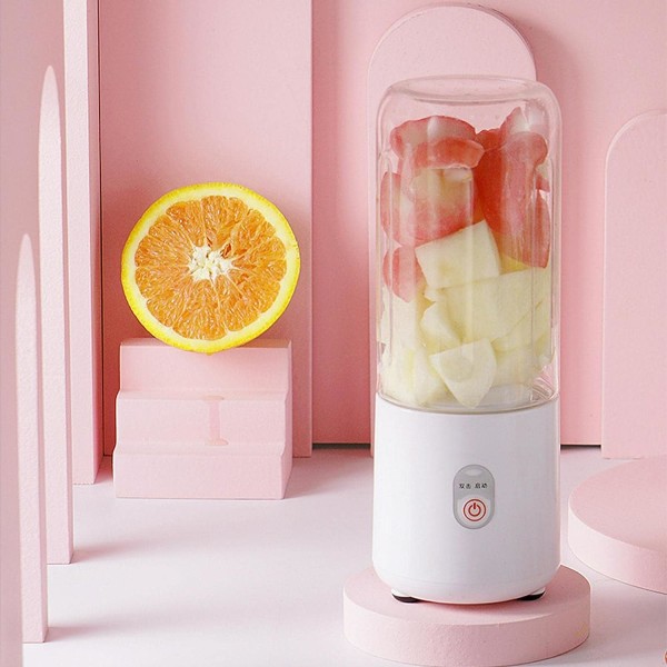 Bärbar mixer, 500 ml personlig minimiixer, resejuicepress, mixerkopp, smoothie-mixer, USB-uppladdningsbar resehandhållen fruktjuicepress f