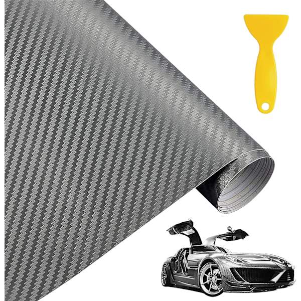 5D itseliimautuva kuitufilmi, hiilikuitufilmi, itseliimautuva vinyylifilmi, vedenpitävä tarra-auton tarra 152 * 30cm, DIY-koriste autoon, tietokoneeseen