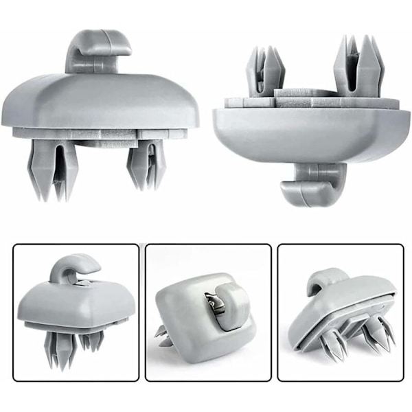 2 stk. clips til bilvisir, solskærmskrog til bil, til Audi A1, A3, A4, A5, Q3, Q5 (8e0, 857, 562) A7, B6, B7, B8, S4, S5, Grå