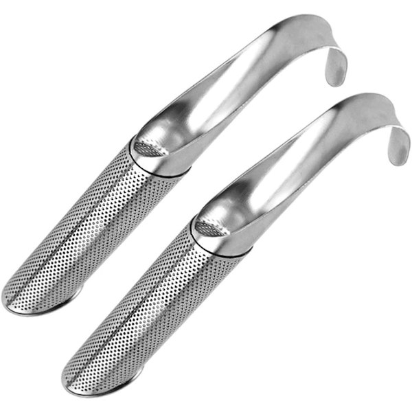 (2-pak) Teinfuserfiltre, rustfrit stål si ekstra slank rør infuser te