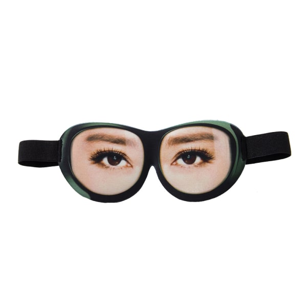 Morsom øyemaske (kvinners øyne), lysblokkerende søvnansiktsmaske med gratis reiseveske
