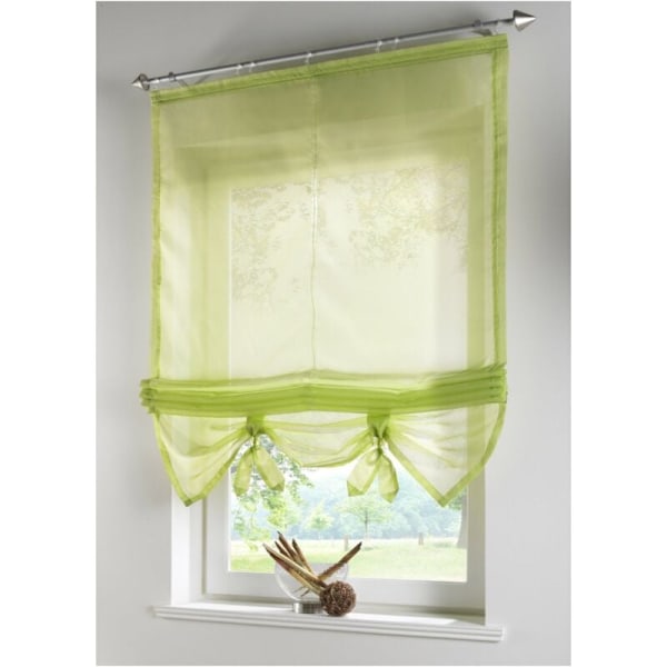 1 Stykke Romersk Butik Klassisk UNIE Farve Gardin Vindue Vinduesdekoration Badeværelse Altan Badeværelse, Grøn, 120x155cm