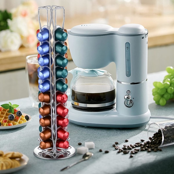 Kapselhållare Kompatibel med Original Roterande Dispenser Display Stativ - För 40 Stycken - Original Kapselhållare Förvaringsplatsbesparande Lösning
