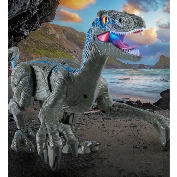 Remote Control Dinosaur Toys for Kids,Dinosaur Toys for Boys Age 6 7 8 9 10+,Rechargeable Electric Velociraptor Robot with Walking and Sound,Dinosau