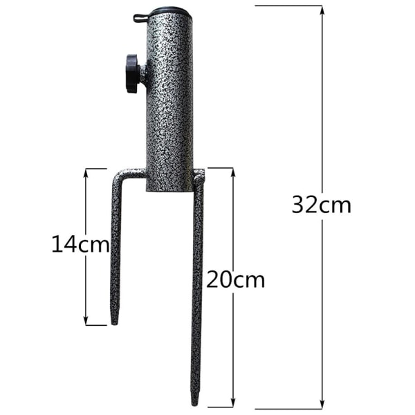 Parasollholder, Parasollstativ for plenen, Parasollholder for utendørs bruk, Parasollholder for bakken (Parasollholder for strandfiske, hage)