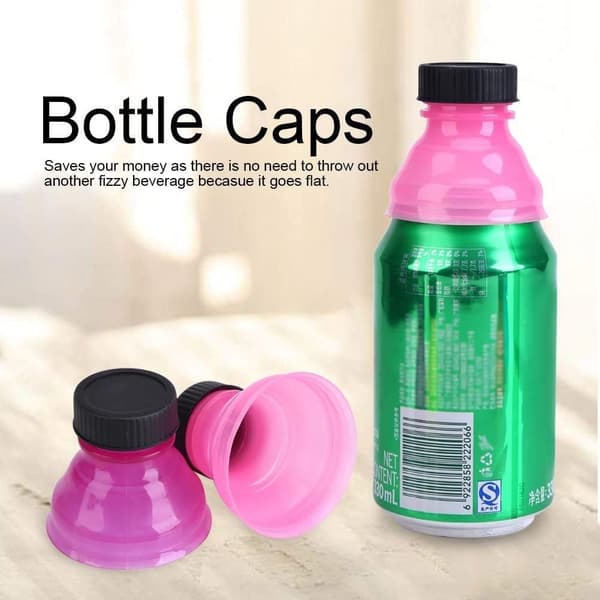 Bouchon Canette, 6 Pcs Bouchons e Plastique pour Cannettes (Couleurs mélangées), Réutilisables à Clipser Pop Peut Convertir Soda Savers Capsules de B