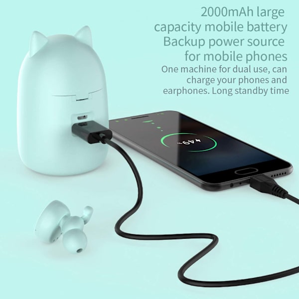 Bluetooth-kuulokkeet - LED-urheilun korvanappikuulokkeet (vihreä)