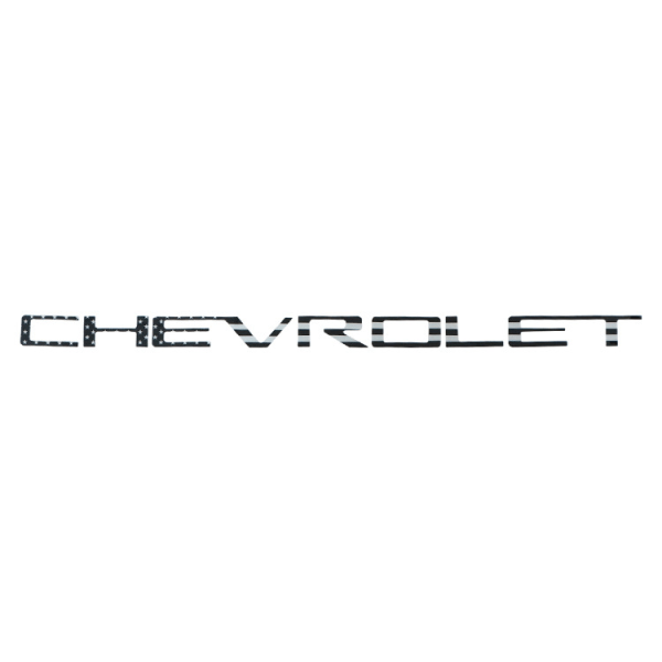 Lämplig för Chevrolet bagagerumsetikett CHEVROLET-märkning black and white
