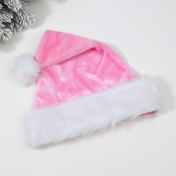 Julplysch Julhatt Extra Tjockad Stor Boll Julhatt Rosa