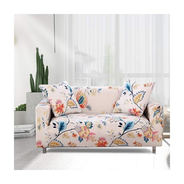Stretch Sofatrekk Trykt Sofatrekk Sjeselongtrekk for 2-seters sofaer Universelt Elastisk Møbelbeskyttelsestrekk (190-230cm for 3-seters sofa)
