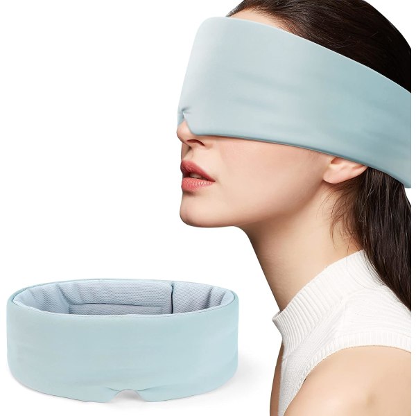 Sovende øyemaske, stor øyemaske med justerbar borrelås, egnet for reiser, lur, yoga