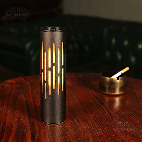 LED-bordslampa med uppladdningsbart batteri, 1W trådlös bordslampa för bar, trädgård, vardagsrum, restaurang inomhus och utomhus, 3 lägen, 1600Mah, IP54 svart B