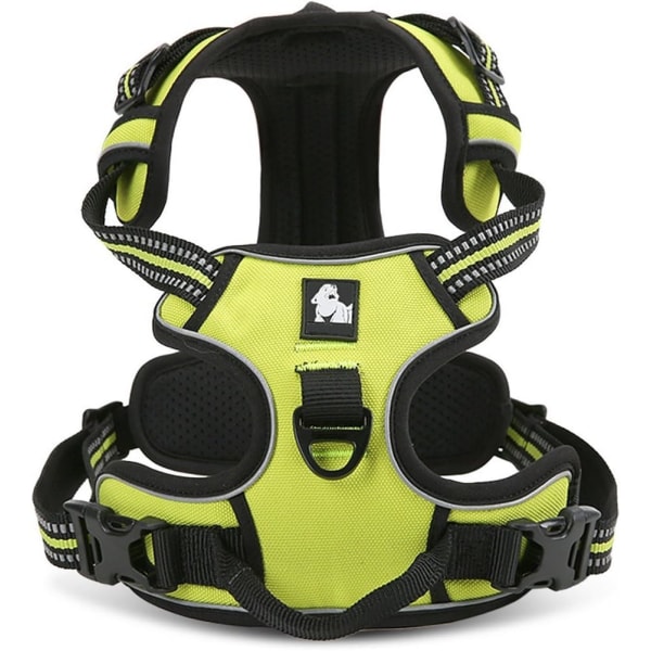 Green, S-Durable Dog Harness Vest with Adjustable Padded Safety 3M Reflective Pet Harness for Large Medium/Small Dogs