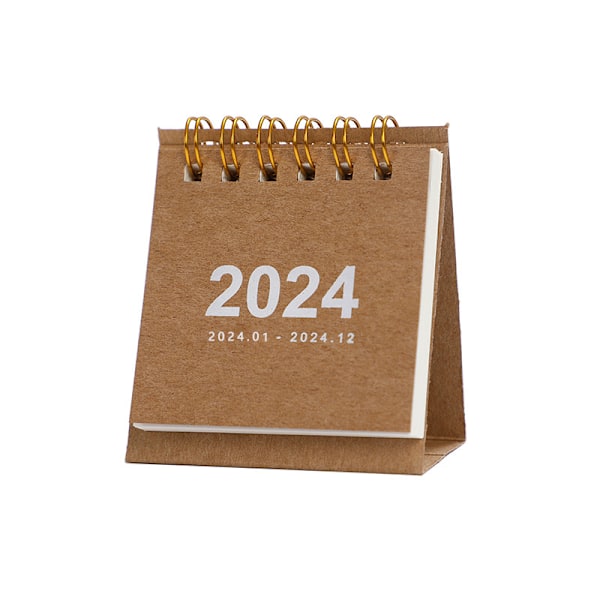 Enkel Solid Farve 2024 Mini Skrivebordspapirkalender Bærbar Bord