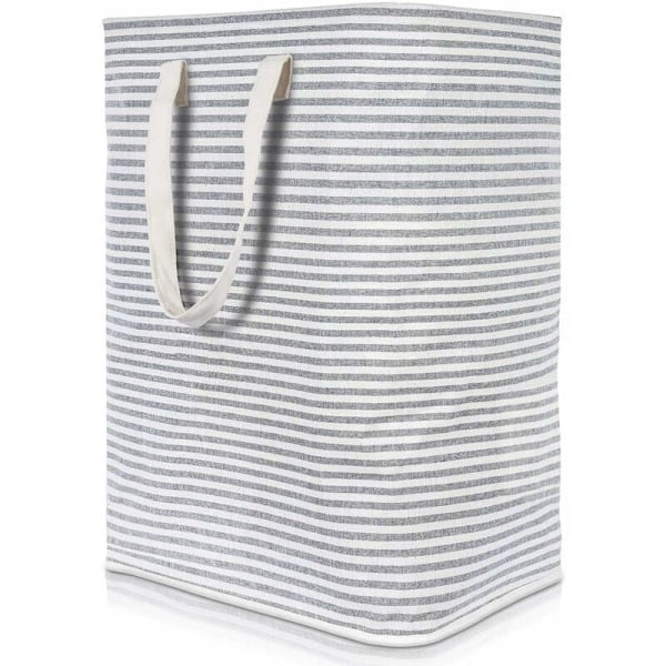 Beskidt vasketøjskurv 72L Foldbar vandtæt stof med stor grå kapacitet, 40x30x60cm