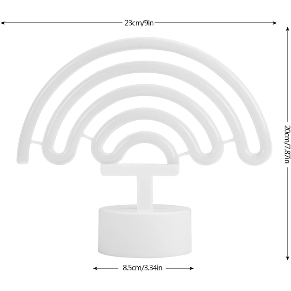Neonlys til soveværelset - Batteridrevne LED-lysskilt - Regnbue-neonskilt med stativ - Festbelysning