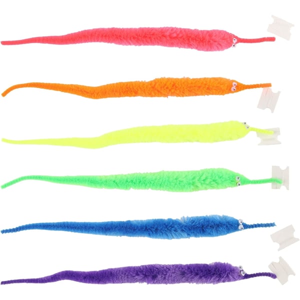 Magiske ormeleker, 12 stk magiske larver, magisk fuzzy orm, vikleormleker, magiske larveormer, magisk sjøhest, bursdagsgaver, barneleker