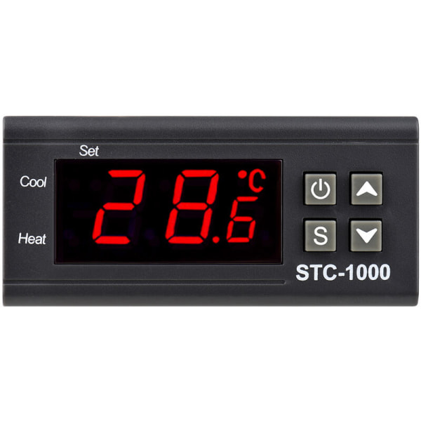 Termostat akvarium inkubasjonstemperaturkontrollbryter (110V-220V)