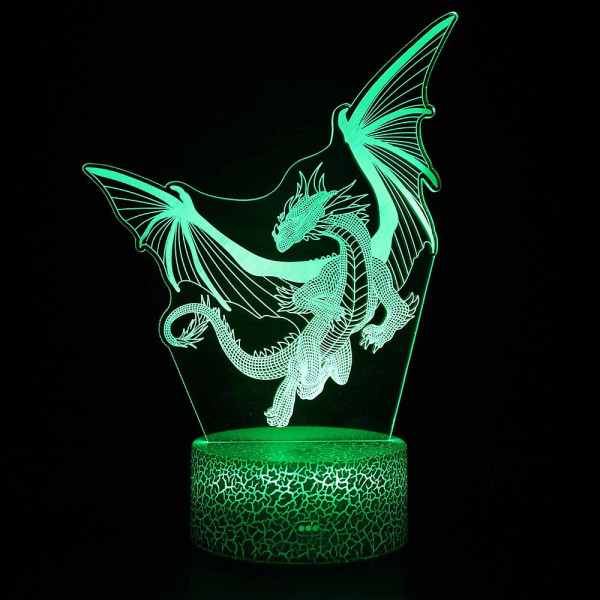 Dinosaur Series färgglada 3d nattljus, kreativ presentlampabord