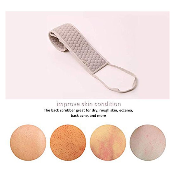 Exfolierande svamp scratch-dos för kvinnor och män, stor modell längd 82cm, rengöringssvamp för dusch och badmassage tar bort döda hudceller