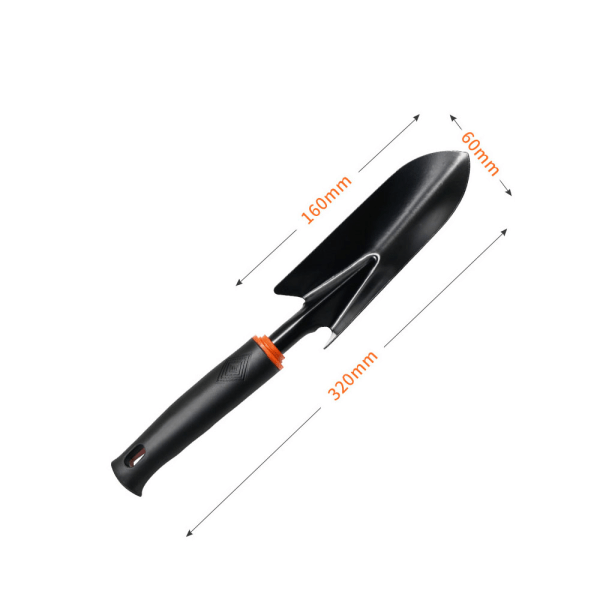 1 stk (svart spiss spade) hagespade for planting og omplanting, fleksibel bruk
