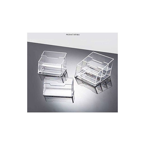Transparent visitkort holder, 6 stk. plastik visitkort display i akryl kortstøtte til organisering af kort til kontoret 10343mm