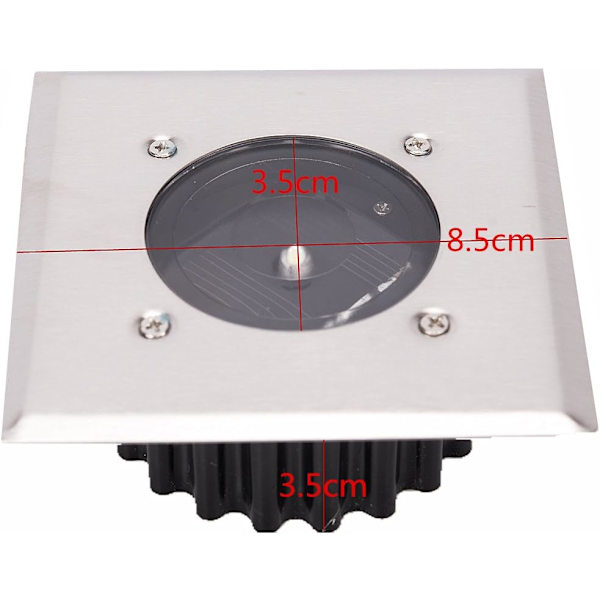 10-pack LED-solcellsmarklampor, utomhusbelysning, gatubelysning, nedgrävd belysning, vattentät IP65 (kallvitt)