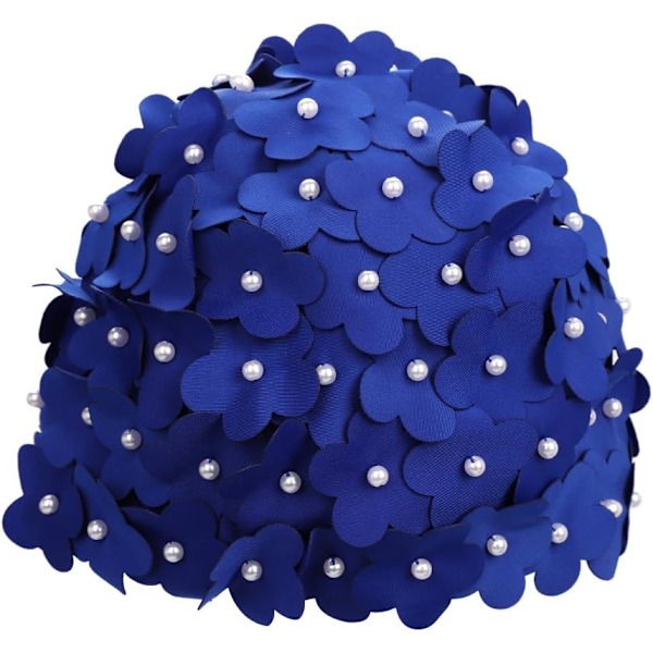 Blomster Badehætte til Kvinder - Blomster Badehætte til Damer - Moderigtig Badehætte - Super Elastisk Badehætte - Elastisk Badehætte til Strand, Surfing og Langt Hår