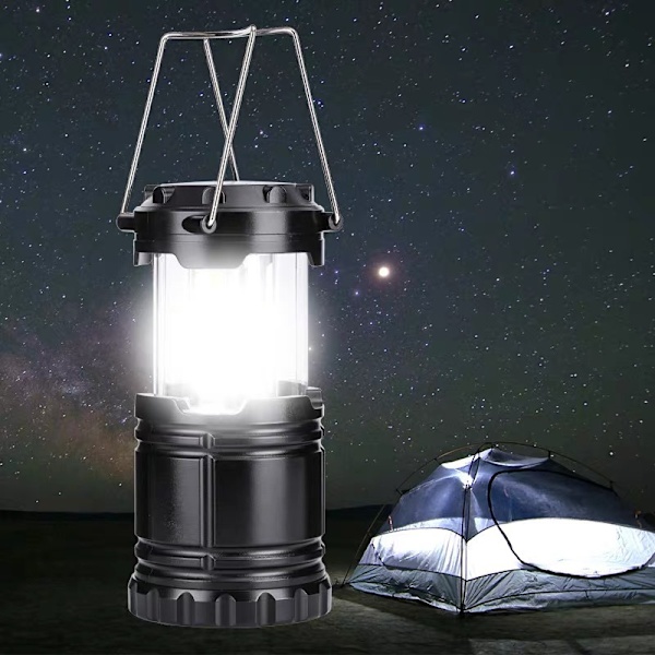 8,5*18cm - (Batterimodell (batteri ikke inkluderet)) Kurv Håndsving Camping Solar Lanterne, Ultra Lys Portable LED Lommelygte, Læsning, Vandring, Nødsituation