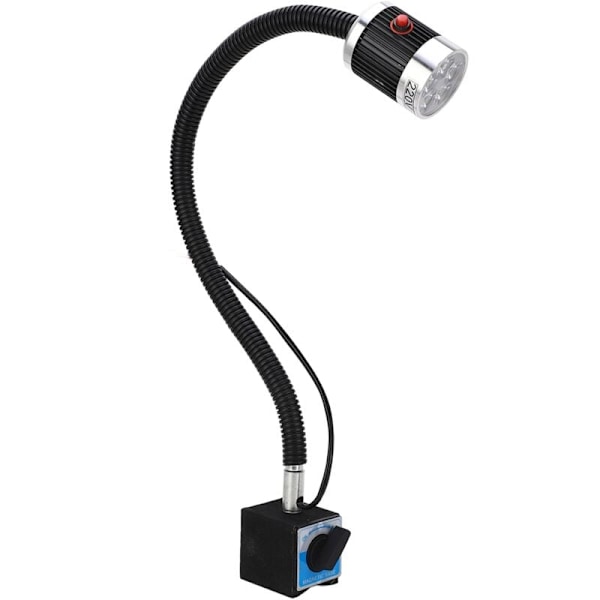 LED maskinverktygslampa, Flexibel svanhalsfri magnetisk bas, mjukt vitt ljus, CNC AC220V 5W tornmaskinljus