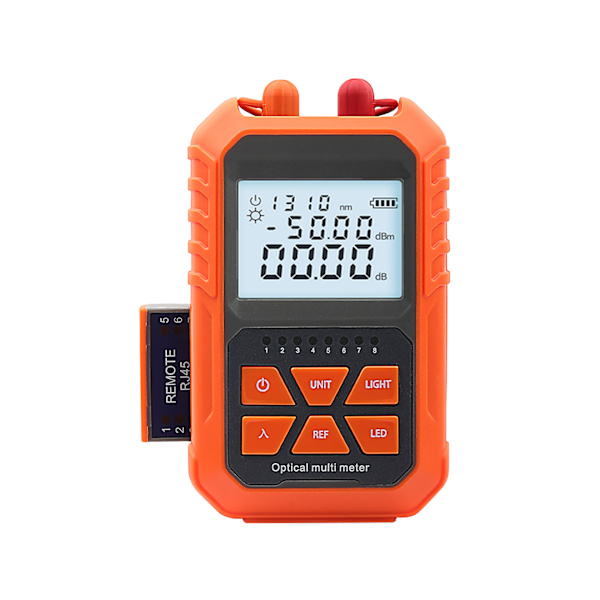 4-i-1 strømmeter 5 km LED-belysning Fiberoptisk kabeltester