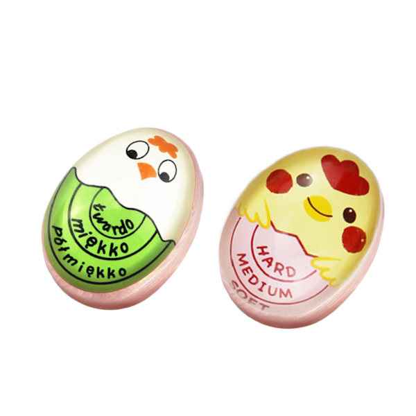 2 stk. eggkokingstimer, eggtimer, harpiks eggtimer, for matlaging (to farger)
